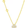 TOMEI Diamond Cut Collection Snow Flake Necklace, Yellow Gold 916