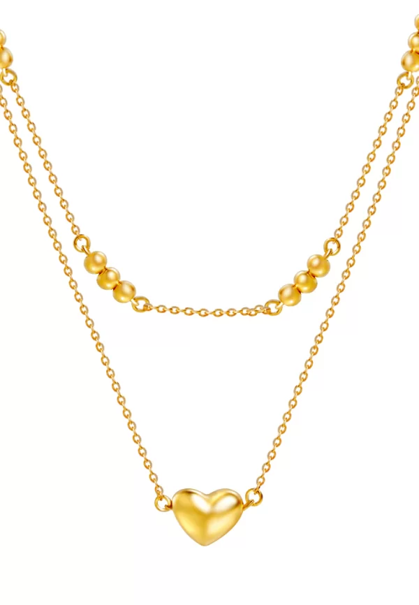 TOMEI Love Beads Double Strand Necklace, Yellow Gold 916