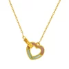 TOMEI Mother-Of-Pearl Heart Necklace, Yellow Gold 999 (5G)
