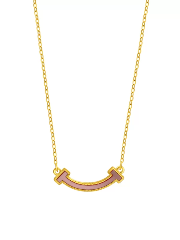 TOMEI Mother-Of-Pearl Smile-like Necklace, Yellow Gold 999 (5G)