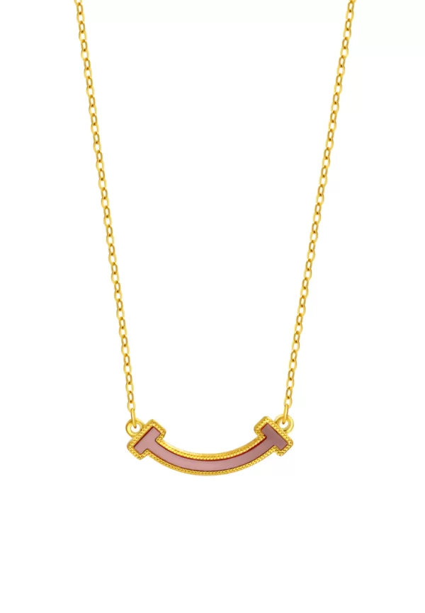 TOMEI Mother-Of-Pearl Smile-like Necklace, Yellow Gold 999 (5G)