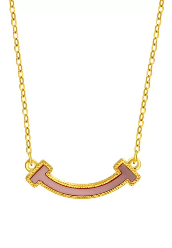 TOMEI Mother-Of-Pearl Smile-like Necklace, Yellow Gold 999 (5G)