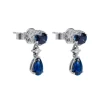 TOMEI Blue Sapphire Earrings, White Gold 750