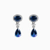 TOMEI Blue Sapphire Earrings, White Gold 750
