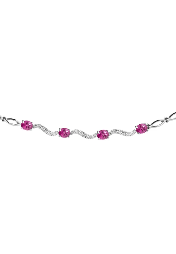 TOMEI Vibrant Ruby Bracelet, White Gold 750