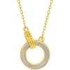 TOMEI Mother-Of-Pearl Circle Necklace, Yellow Gold 999 (5G)
