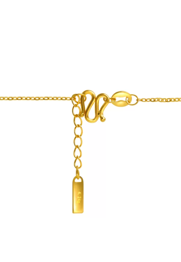 TOMEI Mother-Of-Pearl Heart Necklace, Yellow Gold 999 (5G)