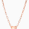 TOMEI Love Chain Necklace, Rose Gold 585