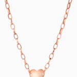 TOMEI Love Chain Necklace, Rose Gold 585
