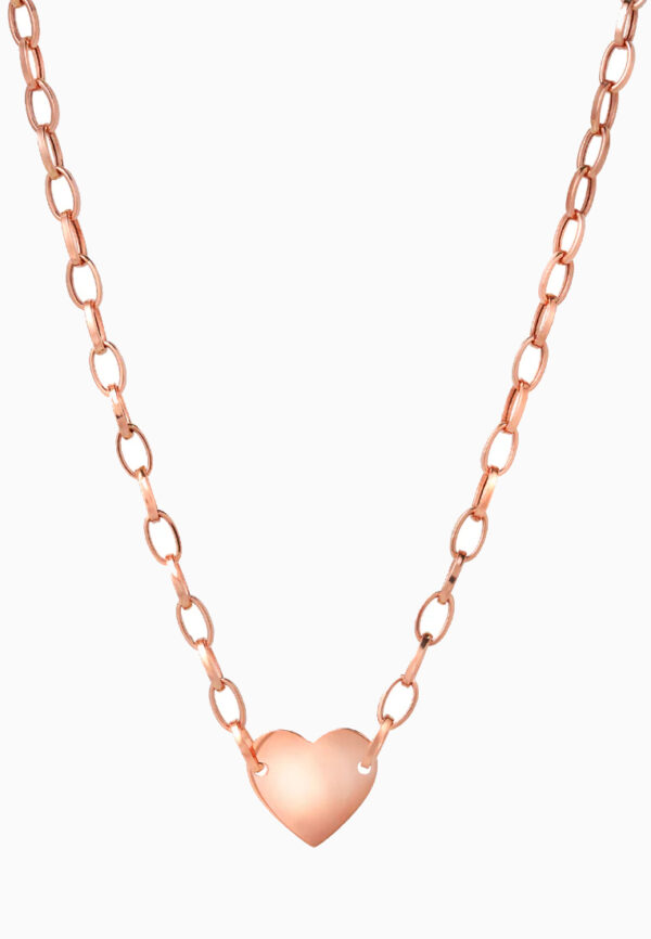 TOMEI Love Chain Necklace, Rose Gold 585
