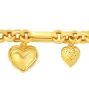 TOMEI Heart Bracelet, Yellow Gold 916