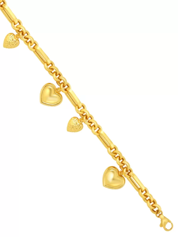 TOMEI Heart Bracelet, Yellow Gold 916