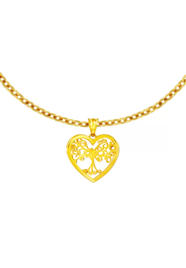 TOMEI Lusso Italia Love Tree Pendant, Yellow Gold 916