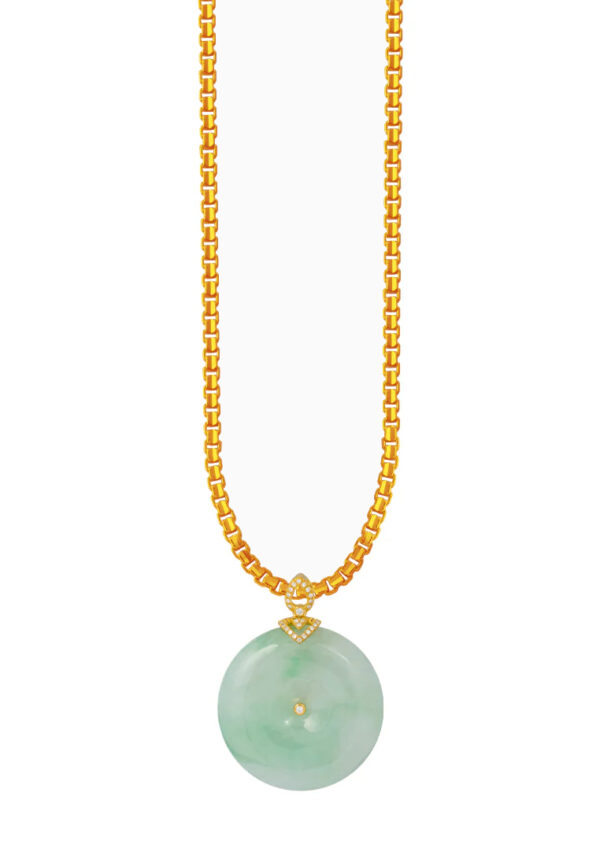 TOMEI Jadeite Pendant, Yellow Gold 750
