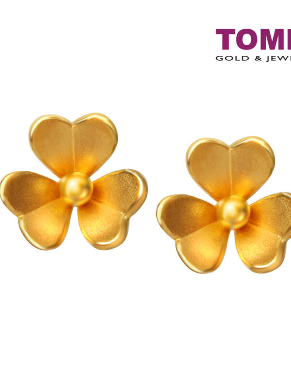 TOMEI Floral Beauty Earrings, Yellow Gold 916