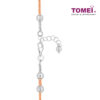 TOMEI Joyous Tinsels Collection Bead Bracelet, White+Rose Gold 585