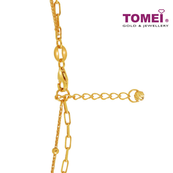 TOMEI Double Strands Necklace, Yellow Gold 916