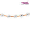 TOMEI Joyous Tinsels Collection Bead Bracelet, White+Rose Gold 585