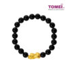TOMEI Pixiu Black Agate Bracelet, Yellow Gold 999