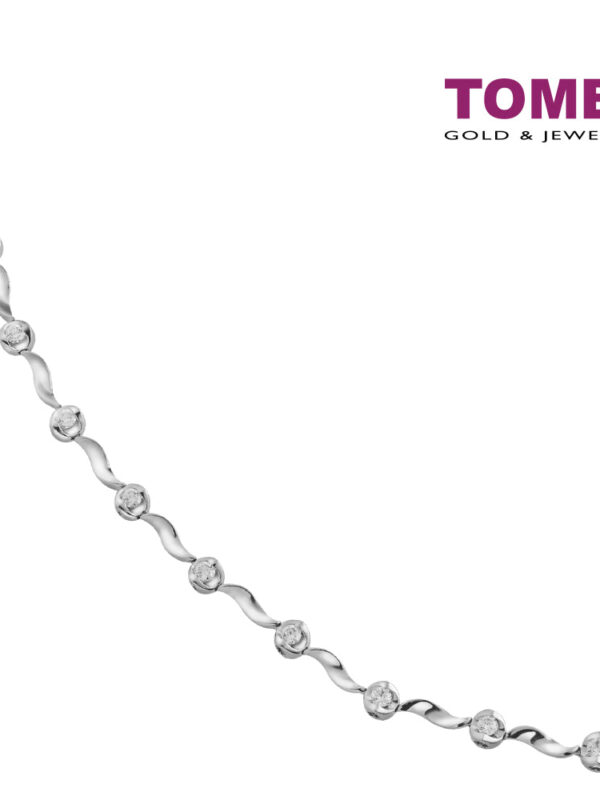 TOMEI Frontispiece of Spectacular Sparks Bracelet, Diamond White Gold 750 (DM0012510)