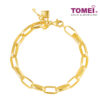 TOMEI Key and Lock Linked Bracelet, Yellow Gold 916