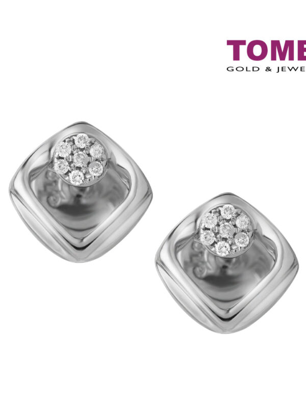 Feel My Love Earrings | Tomei White Gold 375 (9K) (E1804)