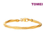 TOMEI Lusso Italia Twist Bangle, Yellow Gold 916