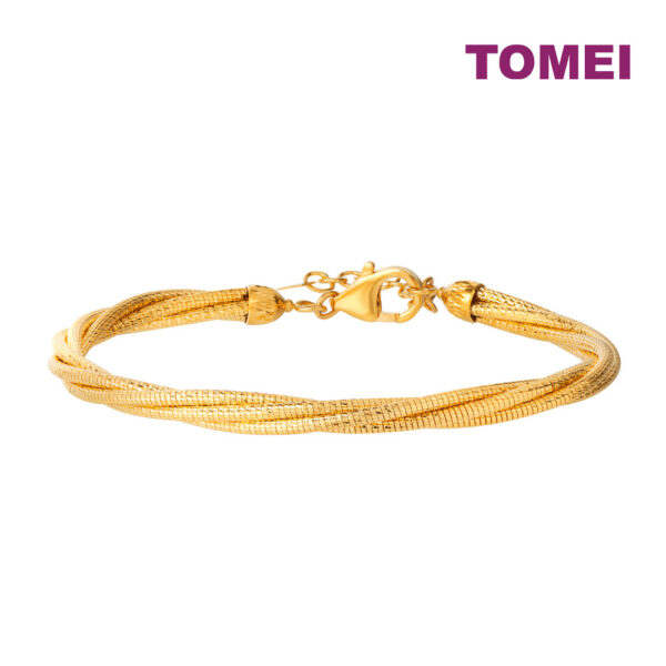 TOMEI Lusso Italia Twist Bangle, Yellow Gold 916
