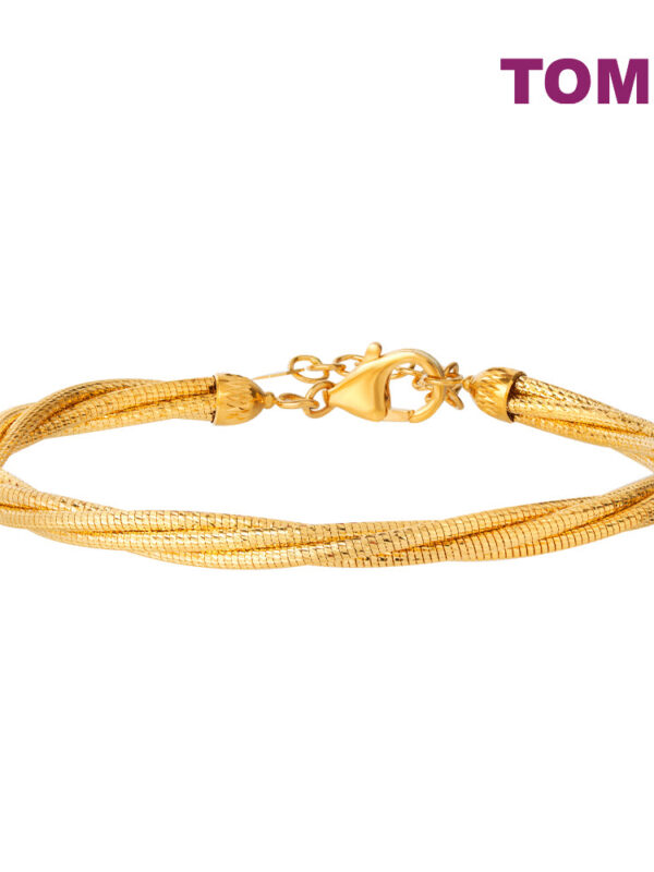TOMEI Lusso Italia Twist Bangle, Yellow Gold 916