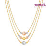TOMEI Lusso Italia Baubles Glam Collection Tri-Tone Necklace, Yellow Gold 916