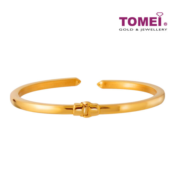TOMEI Arrows Open Bangle, Yellow Gold 916 (9L-BK1618-1C)