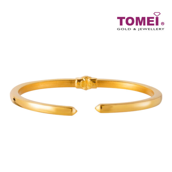 TOMEI Arrows Open Bangle, Yellow Gold 916 (9L-BK1618-1C)