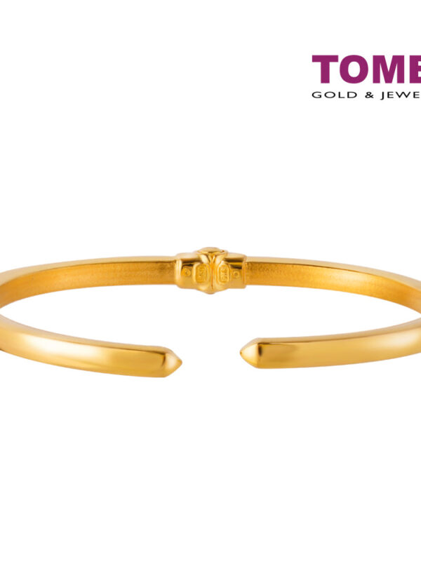 TOMEI Arrows Open Bangle, Yellow Gold 916 (9L-BK1618-1C)