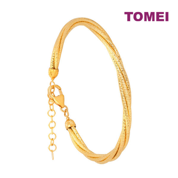 TOMEI Lusso Italia Twist Bangle, Yellow Gold 916
