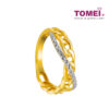 TOMEI Dual Colour Ring, Yellow Gold 916 (9O-YG0811R-2C)
