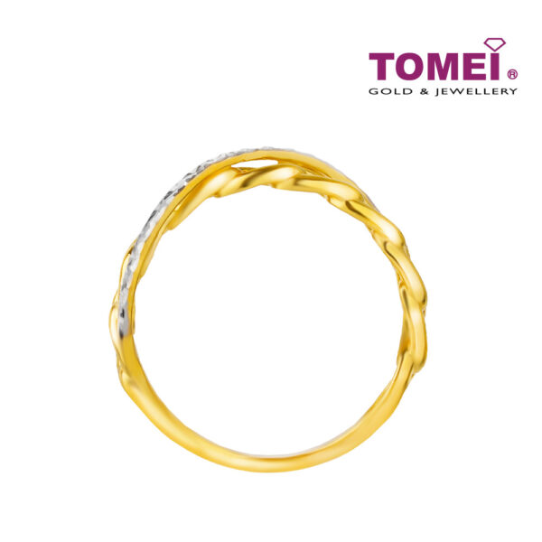 TOMEI Dual Colour Ring, Yellow Gold 916 (9O-YG0811R-2C)