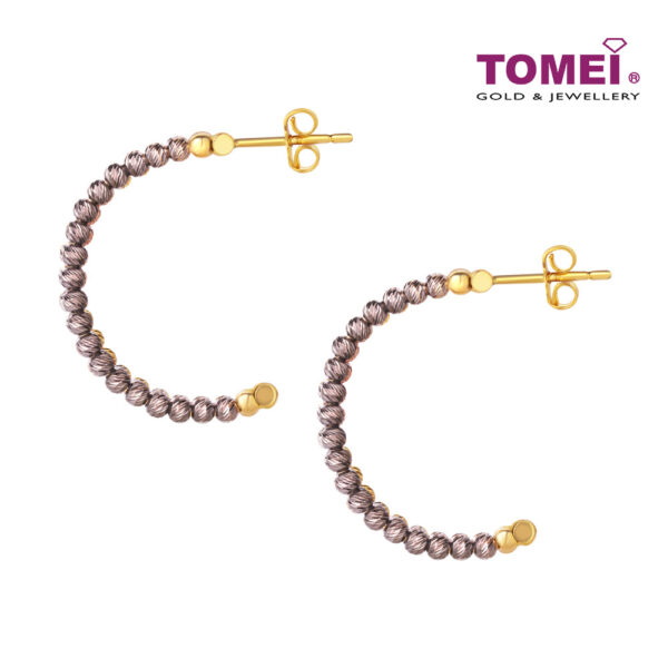TOMEI Lusso Italia Jolly Halos Collection 4-Tone Earrings, Yellow Gold 916