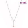 TOMEI Noel Artistry Collection Diamond Necklace, White+Rose Gold 585
