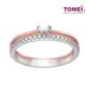 TOMEI Precious Trinity Collection Diamond Ring, White+Rose Gold 585
