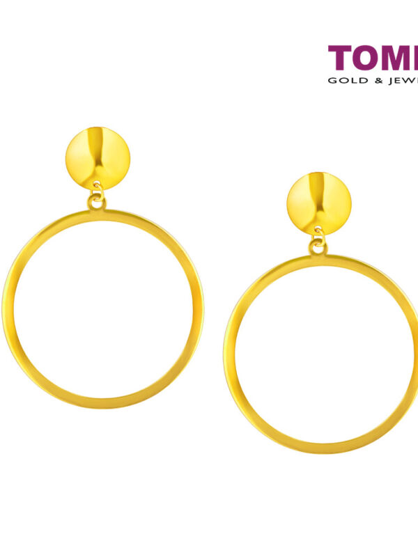 TOMEI Lusso Italia Big Circles Earrings, Yellow Gold 916