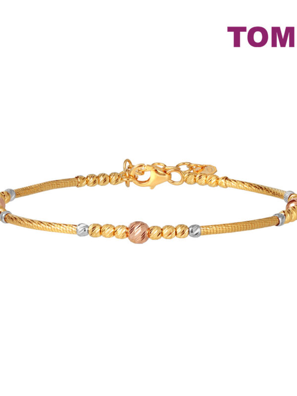 TOMEI Lusso Italia Beads Bangle, Yellow Gold 916