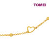 TOMEI Minimalist Heart Bracelet, Yellow Gold 916