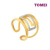 TOMEI Diamond Cut Collection Geometrical Ring, Yellow Gold 916