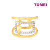 TOMEI Diamond Cut Collection Geometrical Ring, Yellow Gold 916