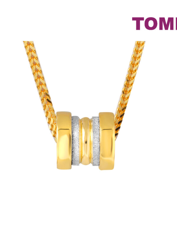 TOMEI Dual-Tone Lucky Roller Pendant, Yellow Gold 916
