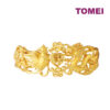 TOMEI Dragon Phoenix Double Happiness Bangle, Yellow Gold 916