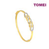 TOMEI Dual-Tone Linked Bangle, Yellow Gold 916