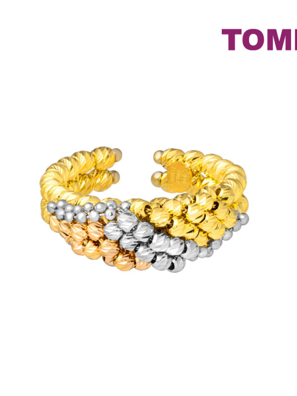 TOMEI Lusso Italia Bunches Of Bead Ring, Yellow Gold 916