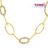 TOMEI Cyclic Oval Beads Necklace, Yellow Gold 916