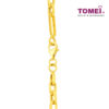 TOMEI Lusso Italia Link Chain Heart Bracelet, Yellow Gold 916